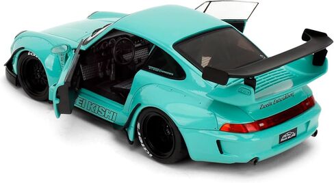 Jada Pink Slips RWB Porsche Kei Kishi - نموذج مصبوب بمقياس 1:18 مع أبواب مفتوحة وتوجيه عمل - لهواة الجمع والمتحمسين بعمر 14+ in Kuwait