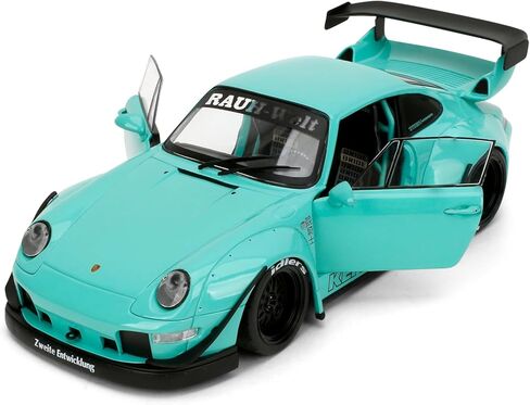 Jada Pink Slips RWB Porsche Kei Kishi - نموذج مصبوب بمقياس 1:18 مع أبواب مفتوحة وتوجيه عمل - لهواة الجمع والمتحمسين بعمر 14+ in Kuwait