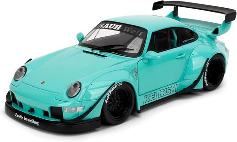Jada Pink Slips RWB Porsche Kei Kishi - نموذج مصبوب بمقياس 1:18 مع أبواب مفتوحة وتوجيه عمل - لهواة الجمع والمتحمسين بعمر 14+ in Kuwait