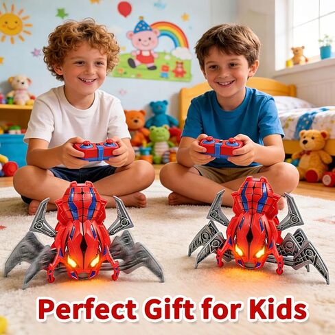 ألعاب عنكبوت للتحكم عن بعد للأولاد من سن 4 إلى 6 سنوات مع أضواء عيون وأرجل متحركة وسرعة سريعة ودوران 360 درجة، ألعاب روبوتات RC للأطفال للأعمار من 3-4 و5-7 سنوات in Kuwait
