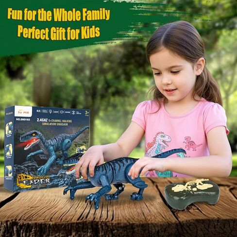 Remote Control Dinosaur, Mini Dinosaur Toys for Kids 3-5, 5-7, 2.4GHZ, Walking,Rechargeable, Demo Function, Gifts for Boys Girls (Small) in Saudi Arabia