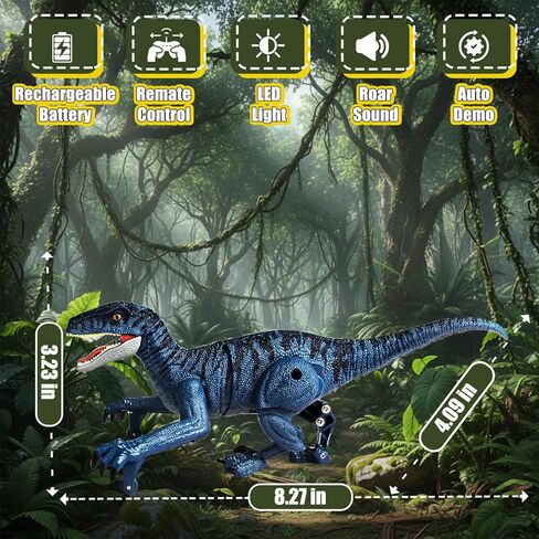 Remote Control Dinosaur, Mini Dinosaur Toys for Kids 3-5, 5-7, 2.4GHZ, Walking,Rechargeable, Demo Function, Gifts for Boys Girls (Small) in Saudi Arabia