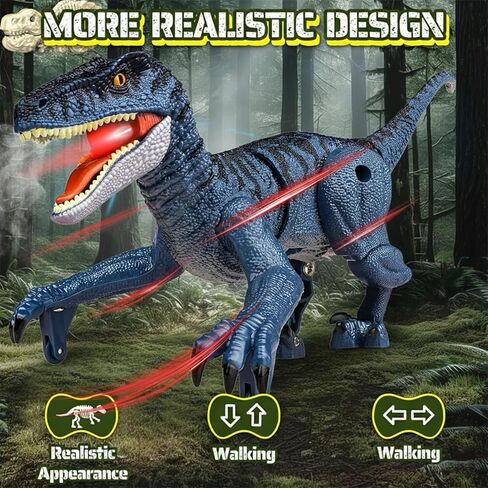 Remote Control Dinosaur, Mini Dinosaur Toys for Kids 3-5, 5-7, 2.4GHZ, Walking,Rechargeable, Demo Function, Gifts for Boys Girls (Small) in Saudi Arabia