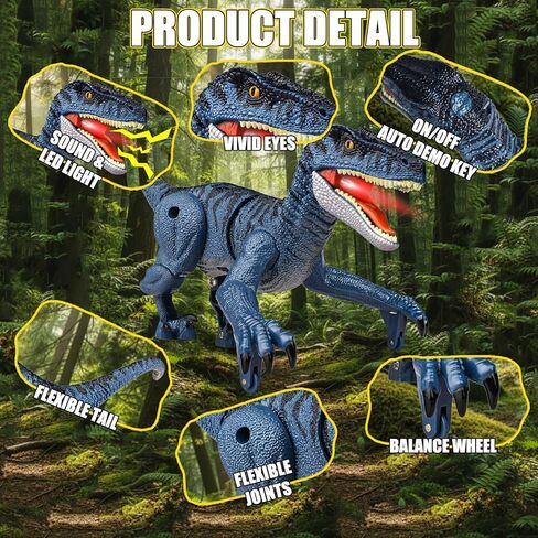 Remote Control Dinosaur, Mini Dinosaur Toys for Kids 3-5, 5-7, 2.4GHZ, Walking,Rechargeable, Demo Function, Gifts for Boys Girls (Small) in Saudi Arabia