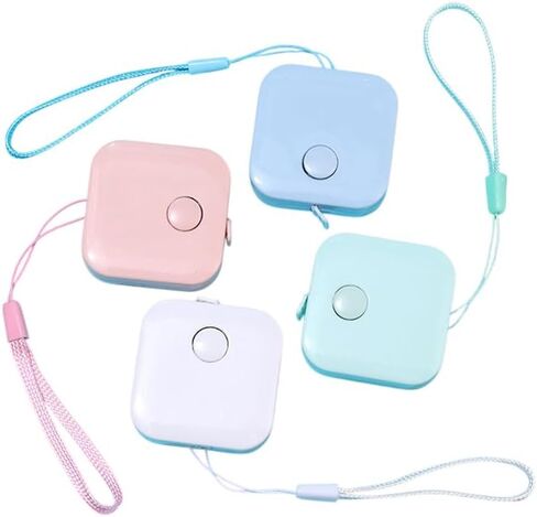 4Pcs 4 Colors Square 60 Inch Tape Measure Soft Retractable Mini Rulers Sewing Plastic Measuring Tape with Push Button for Body Measurements Sewing Tailor Cloth Knitting Craft in Kuwait