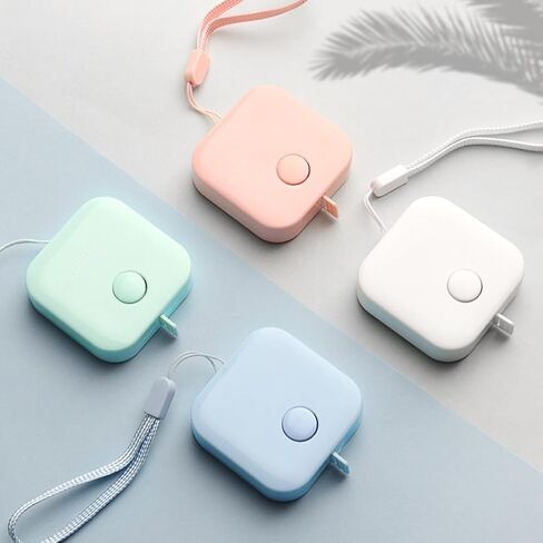 4Pcs 4 Colors Square 60 Inch Tape Measure Soft Retractable Mini Rulers Sewing Plastic Measuring Tape with Push Button for Body Measurements Sewing Tailor Cloth Knitting Craft in Kuwait