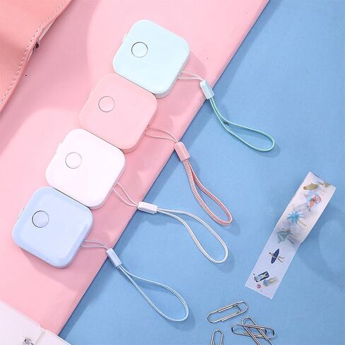 4Pcs 4 Colors Square 60 Inch Tape Measure Soft Retractable Mini Rulers Sewing Plastic Measuring Tape with Push Button for Body Measurements Sewing Tailor Cloth Knitting Craft in Kuwait