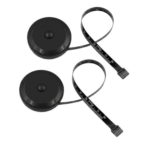 2PACK 1.5m/60inch Measuring Shrink Tape, Soft Tapes for Body Measuring,Fabric Sewing Tailor Cloth Knitting Craft Ruler (Black+White) in Saudi Arabia