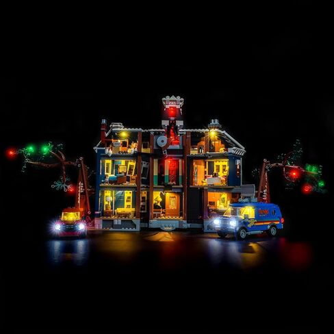 إضاءة LED متوافقة مع Lego 11370 Stranger Things: The Creel House - JUST Lights، مجموعة إضاءة متوافقة مع Lego Icons Stranger Things: The Creel House، غير متضمنة النموذج in Kuwait