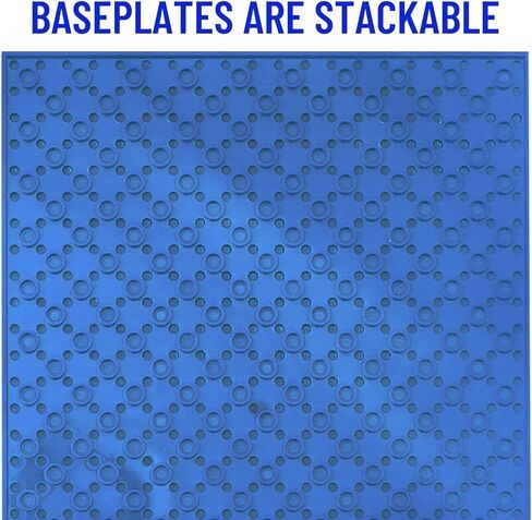 Strictly Briks Stackable Baseplates - 12 Pack Compatible with Lego & All Major Building Brick Brands, 6 x 6 in, Stackable Top & Bottom Sides with 20 x 20 Stud, Kids Easter Gift, Rainbow in Saudi Arabia