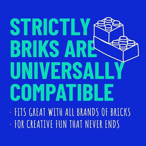 Strictly Briks Stackable Baseplates - 12 Pack Compatible with Lego & All Major Building Brick Brands, 6 x 6 in, Stackable Top & Bottom Sides with 20 x 20 Stud, Kids Easter Gift, Rainbow in Saudi Arabia