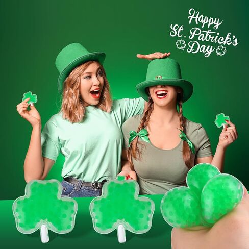 24 Pack St. Patrick's Day Stress Balls, Shamrock Squeeze Ball for Adult Lucky Clover Fidget Balls Toys Perfect for St. Patrick's Day Party Favors Decorations in Kuwait