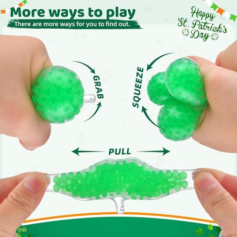24 Pack St. Patrick's Day Stress Balls, Shamrock Squeeze Ball for Adult Lucky Clover Fidget Balls Toys Perfect for St. Patrick's Day Party Favors Decorations in Kuwait