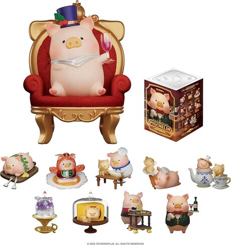 شخصيات صندوق Lulu The Piggy Blind Box - سلسلة مطاعم Pigchelin، صناديق عمياء، صندوق غامض، تماثيل لطيفة، ألعاب قابلة للتجميع، ديكورات مكتب المنزل، هدايا عيد الميلاد، صندوق واحد in Kuwait