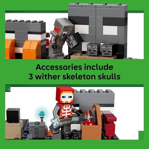 LEGO Minecraft Wither Battle Building & Pretend Play Toy for Boys & Girls - Video Game Playset & Toy Figures for Kids, Ages 8+ - W/Crimson Warrior Minifigure & More - Gift Idea for Birthdays - 21590 in Saudi Arabia