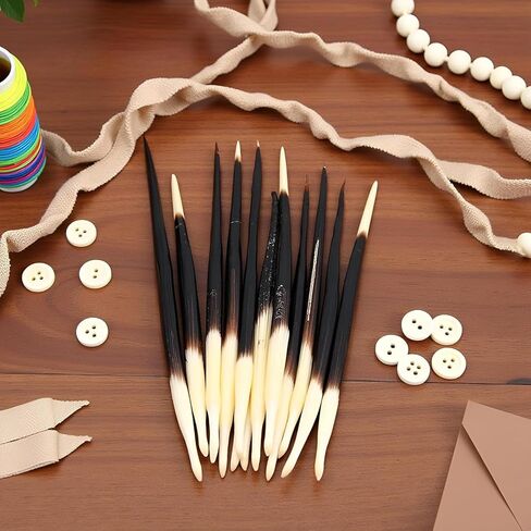10Pcs Black Porcupine Quills Hair Stick Indian Crafts Accessories Fishing Buoy DIY Sewing Project Kits Sewing Notions and Supplies in Saudi Arabia