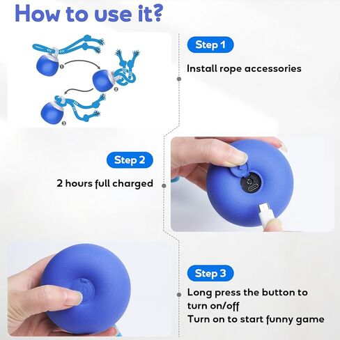 Interactive Dog Toys to Keep Them Chase Busy Buddy Doggie Ball for Small Puppy(Blue) in Saudi Arabia