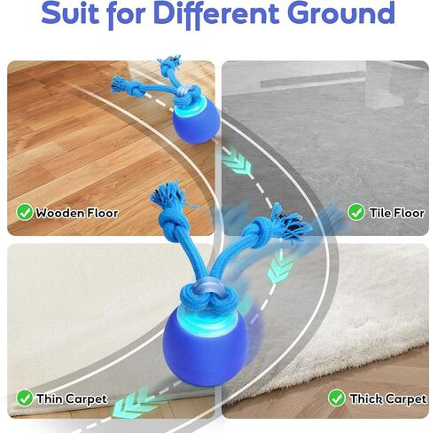 Interactive Dog Toys to Keep Them Chase Busy Buddy Doggie Ball for Small Puppy(Blue) in Saudi Arabia