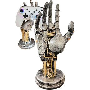 Cyberpunk Silverhand Mechanical Hand Controller Stand, Steampunk Gaming Accessory Holder for PS5, Xbox, PC - Resin Art Desk Decor for Gamers, Modern Home & Gaming Room Decor Unique Gift Idea in Saudi Arabia