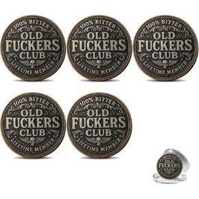 Old F*Ckers Club - عملة عضوية مدى الحياة، عملة نادي الغولف القديمة، عملة تحدي Old Fu*KERS المضحكة لنادي Still Kicking، بدون قواعد، بدون مرشحات، عملة التحدي لأفضل صديق وهدايا مزحة Old Bastard in Kuwait