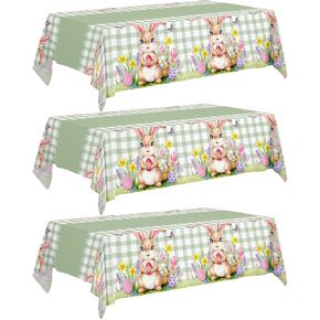 3 عبوات من مفارش المائدة لعيد القديس باتريك مقاس 54 بوصة × 108 بوصة، أغطية طاولات بلاستيكية شامروك خضراء، مفارش مائدة للحفلات للاستعمال مرة واحدة لديكورات عيد القديس باتريك، مستلزمات حفلات العطلات in Kuwait