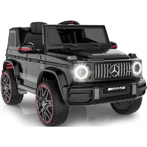 Mercedes-Benz Licensed G63 12V Kids Ride On Car, Ride on Toys with Parental Remote Control, Durable Material Body, Upgrade Motor, LED Lights & Music, Safe Electric Vehicle for Toddlers, Black in Kuwait