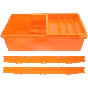 منظم تخزين درج طاولة تحت المكتب من SEWACC، منظم سطح مكتب مخفي قابل للفصل من البلاستيك الكبير 3 طبقات لطاولات ماكينة الخياطة، 13. 42x7. 08x4. 13 بوصة، أخضر in Kuwait