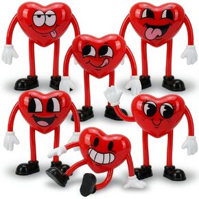 ArtCreativity Heart Bendables - 12 حزمة - ألعاب عيد الحب قابلة للانحناء للأطفال - هدايا حفلات عيد الحب للأولاد والبنات، لعبة تململ لتخفيف التوتر، ألعاب تعليمية للأطفال، حشو حقيبة جودي in Kuwait