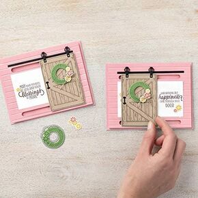 6.6x4.4inch Door Background Clear Stamp and Dies Set Die Cuts Metal Cutting Die for Scrapbooking Card Making in Saudi Arabia