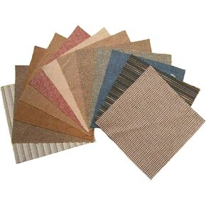 12 Pcs Precut Tweed Wool Fabric Felt Sheets,9.6x9.2 Inch Multi-Color Fabric Squares for Felting, Applique, DIY Crafting, Patchwork in Saudi Arabia