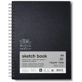 كتاب رسم حلزوني Winsor & Newton 6673001 - 50 ورقة رسم 170 جم/م² مع أوراق مثقوبة صغيرة بمقاس DIN A6 in Kuwait