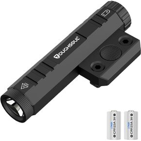 مجموعة رؤية ليزر Mlok Flashlight، TOUGHSOUL 1450 Lumen Max Rifle Ar Light مع ليزر أخضر، وظيفة ستروب مؤقتة، بطارية قابلة للاستبدال متضمنة in Kuwait