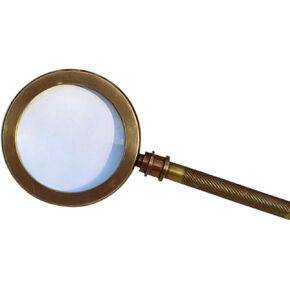 5X Brass Handheld Magnifier Glass – Antique Style Reading Magnifying Glass with Brass Handle for Books, Newspapers, Crafts, Insect Observation & Classroom Science Study Tool in Saudi Arabia