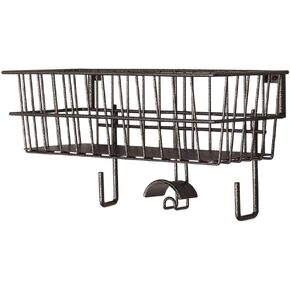 Schneiders Easy-Up Pro 20" Stall Front Grooming Basket and Tack Rack | Portable or Mounted | Rust-Resistant Finish | Holds Grooming Tools and Tack | Color Gray Armor in Kuwait