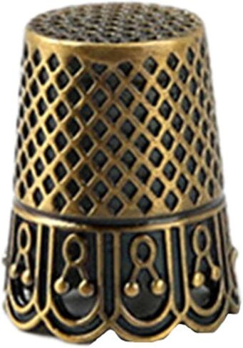 Vintage Metal Needle Case Sewing Thimble Rings Stylish Sewing Tool for Enthusiasts Practical Finger Protector Color 2 in Saudi Arabia