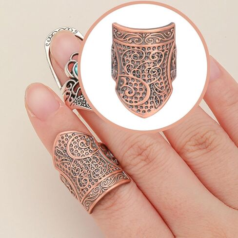 Sewing Thimble Finger Protector Thimble Needlework Non Slip Vintage Style Quilting Craft Accessories DIY Sewing Tools, Red Bronze in Saudi Arabia