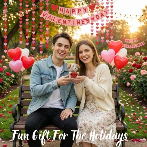 Valentines Day Gift for Her – Cute Crochet Puppy with Heart Plush – Romantic Gift for Girlfriend, Wife, Best Friend or Sister (Appreciation) in Saudi Arabia