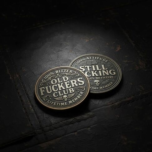 Old F*Ckers Club - عملة عضوية مدى الحياة، عملة نادي الغولف القديمة، عملة تحدي Old Fu*KERS المضحكة لنادي Still Kicking، بدون قواعد، بدون مرشحات، عملة التحدي لأفضل صديق وهدايا مزحة Old Bastard in Kuwait