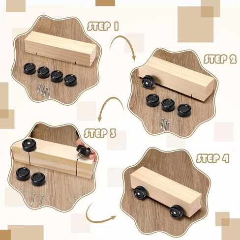 طقم سيارة ديربي 12 قطعة يتضمن مكعبات أساسية مع عجلات ومحاور مجموعات سيارات من خشب الصنوبر للتجمعات العائلية (أصلية) in Kuwait