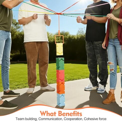 مجموعة مكعبات بناء العمل الجماعي مكونة من 5 قطع، ترقية ألعاب بناء الفريق للبالغين والمراهقين، مكعبات بناء العمل الجماعي المتينة لأنشطة بناء فريق الشركات، ويوم الرياضة المدرسية والحفلات الخارجية in Kuwait