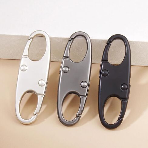 9PCS Anti Theft Zipper Clips, Double Opening Small Carabiner Clips, Elegant Zinc Alloy Zipper Pull Replacement for Travel, Commuting and Camping in Saudi Arabia