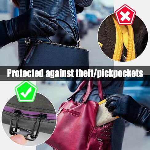9PCS Anti Theft Zipper Clips, Double Opening Small Carabiner Clips, Elegant Zinc Alloy Zipper Pull Replacement for Travel, Commuting and Camping in Saudi Arabia