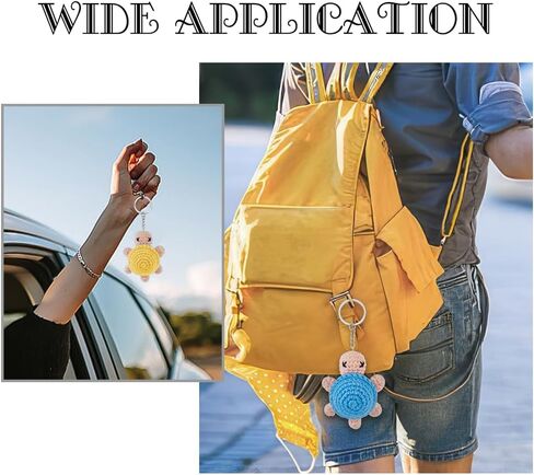 WEBEEDY 4 مجموعات DIY الكروشيه السلاحف المفاتيح مبتدئين مجموعة الكروشيه للبالغين مع فيديو خطوة بخطوة اليدوية السلاحف المفاتيح قلادة الحياكة عدة للذكرى السنوية عيد الحب عيد ميلاد هدايا الزفاف in Kuwait