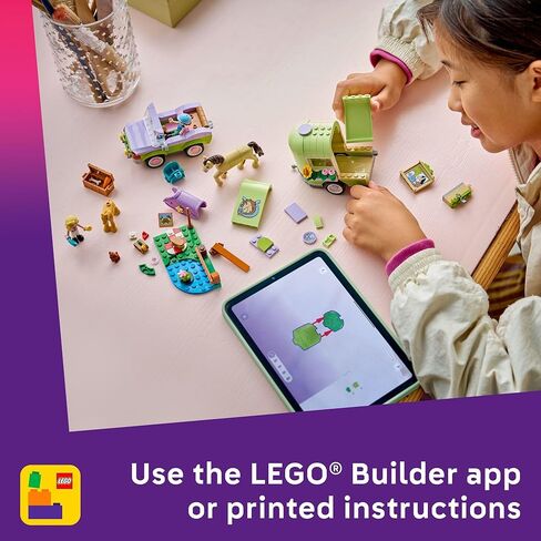 LEGO Friends Horse & Baby Foal Trailer Building Toy for Girls & Boys - Pretend Play Set for Kids, Ages 7+ - W/Autumn & Matilde Minidolls, Toy Animals, & Accessories - Gift Idea for Birthdays - 42695 in Saudi Arabia