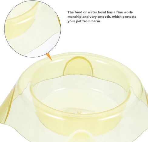 Milisten Pet Dog Bowl Cat Food Bowl Candy Color Crystal Large Yellow Puppy Feeder Portable Pet Water Dish for Indoor Feeding in Saudi Arabia