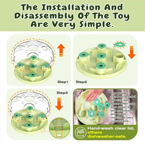 طريقتان للعب من KADTC - لعبة ألغاز كبيرة الحجم لعلاج القطط من العلامة التجارية الأمريكية والتصميم، كرات البحث عن الطعام للقطط الداخلية، ألغاز تغذية القطط الصغيرة، تحفيز الإثراء البطيء، ألعاب تفاعلية لإثارة الدماغ in Kuwait