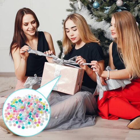 240 قطعة من الكريات الصغيرة للحرف اليدوية، كرات بوم بوم بحجم 0.6 بوصة، كرات بوم بوم كبيرة لامعة لامعة، كرات بوم بوم منتفخة، لامعة للفنون اليدوية، والمشروعات اليدوية، وديكورات المنزل، وحفلات العطلات الصيفية in Kuwait