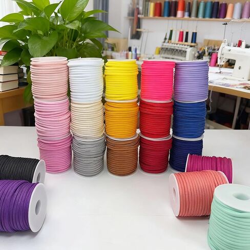 5mm Solid Polyester Rope - 20 Yards Braided Cord for Lanyards, Clothesline, Camping, Plant (1-Black) in Saudi Arabia