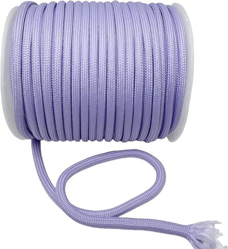5mm Solid Polyester Rope - 20 Yards Braided Cord for Lanyards, Clothesline, Camping, Plant (1-Black) in Saudi Arabia