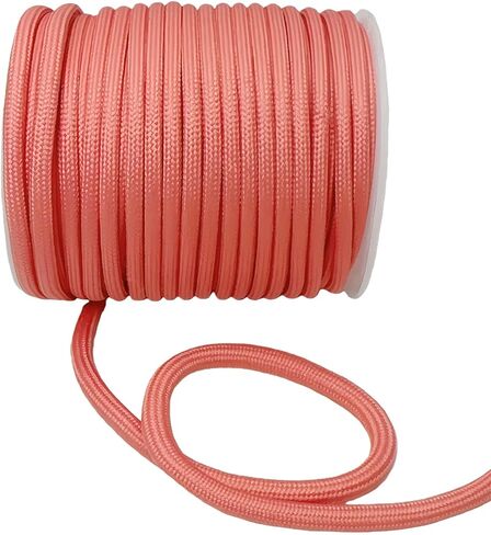 5mm Solid Polyester Rope - 20 Yards Braided Cord for Lanyards, Clothesline, Camping, Plant (1-Black) in Saudi Arabia